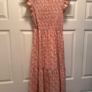 Floral Pink Midi Dress